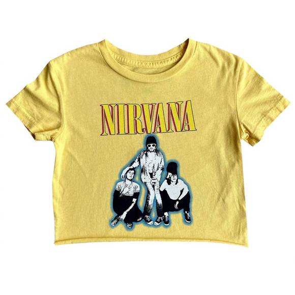 NEW ROWDY SPROUT girl's sunrise nirvana not so quite crop top in yellow - Picture 2 of 2